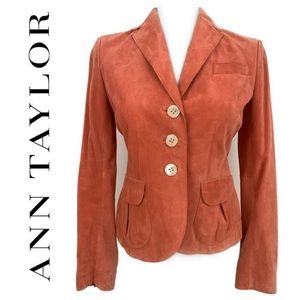 💯 Leather Suede Coral/Peach Jacket